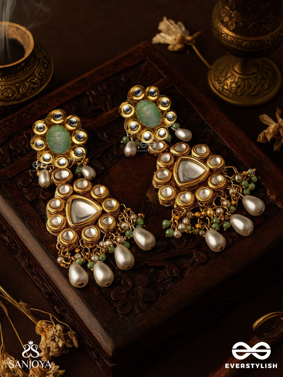 Madhurashri - Sweet Splendor - Hand Embroidered Bridal Kundan And Pearl Set With Necklace, Earrings And Maangtika