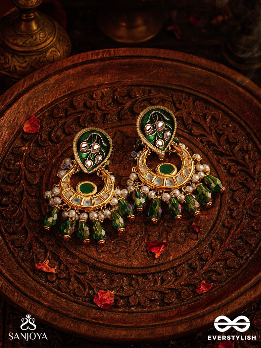 Shuddhananda - Pure Joy - Hand Embroidered Bridal Kundan Set With Choker Neckpiece, Earrings And Maangtika