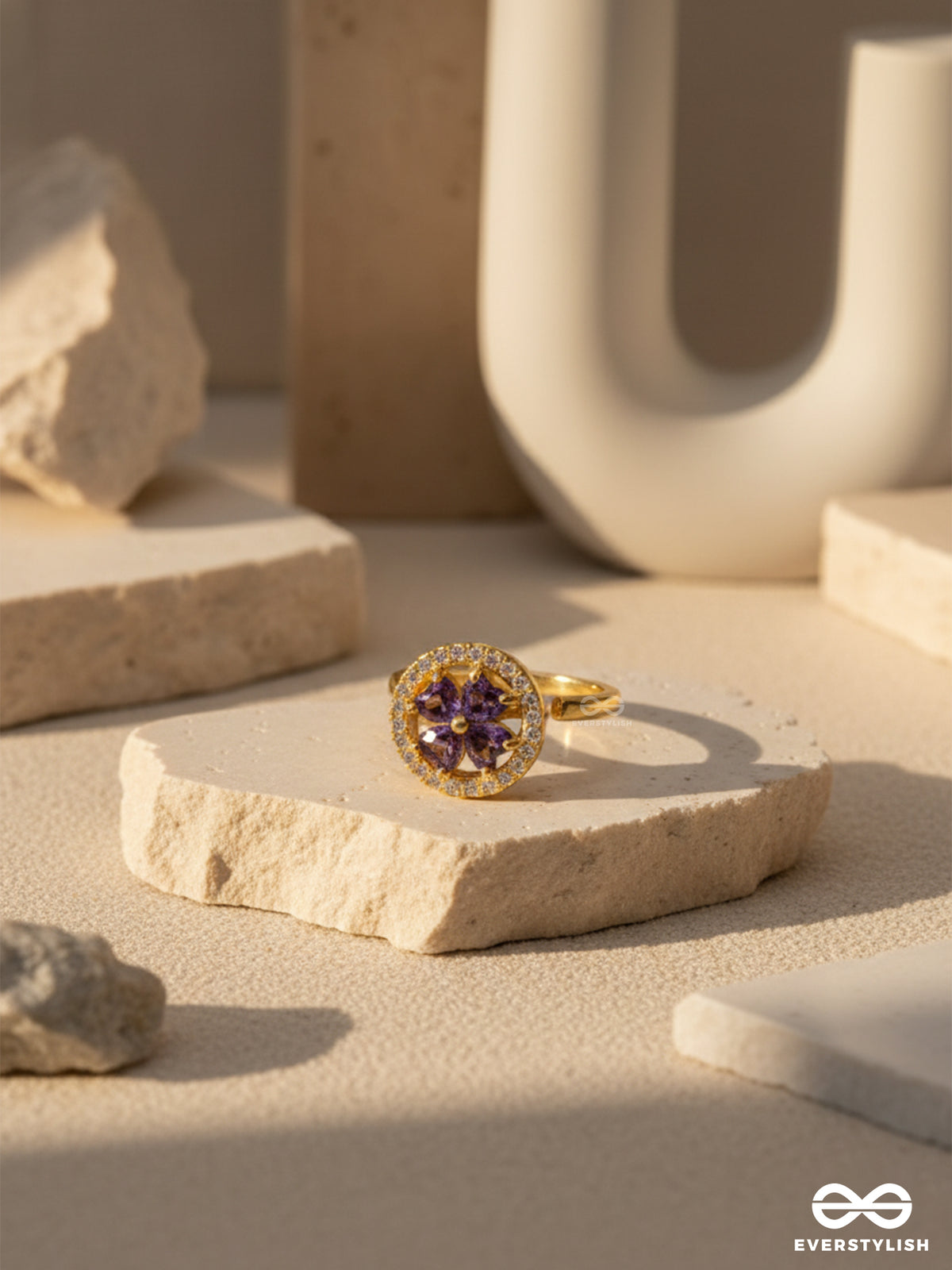 Magical Mystery - Anxiety Spinning Ring Inlaid With Cubic Zicronia Stones