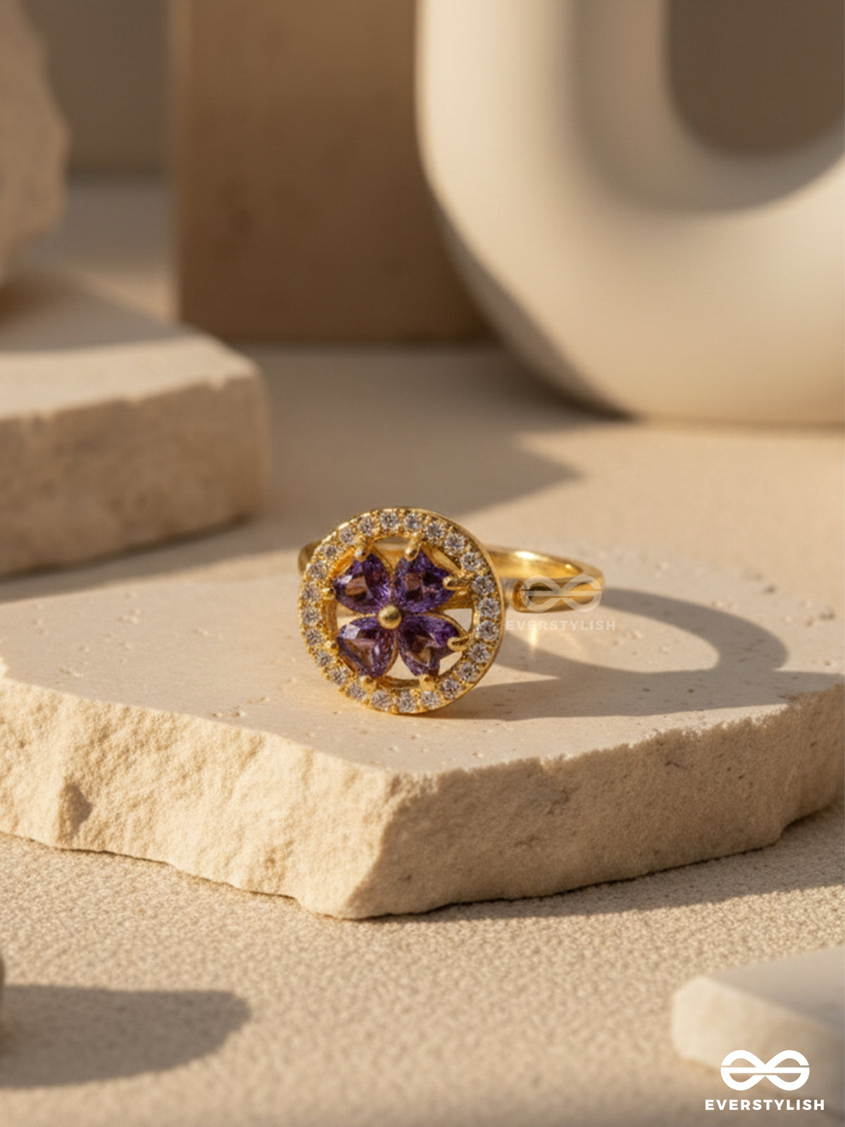 Magical Mystery - Anxiety Spinning Ring Inlaid With Cubic Zicronia Stones