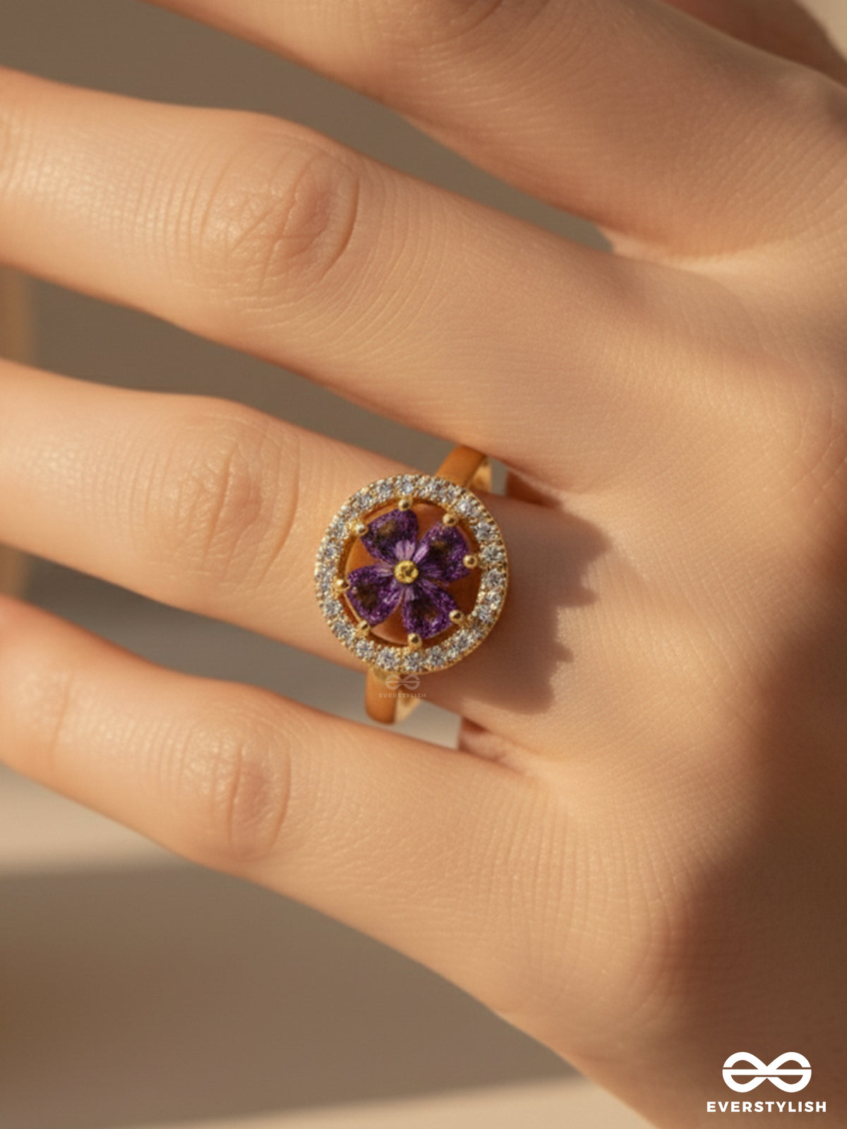 Magical Mystery - Anxiety Spinning Ring Inlaid With Cubic Zicronia Stones