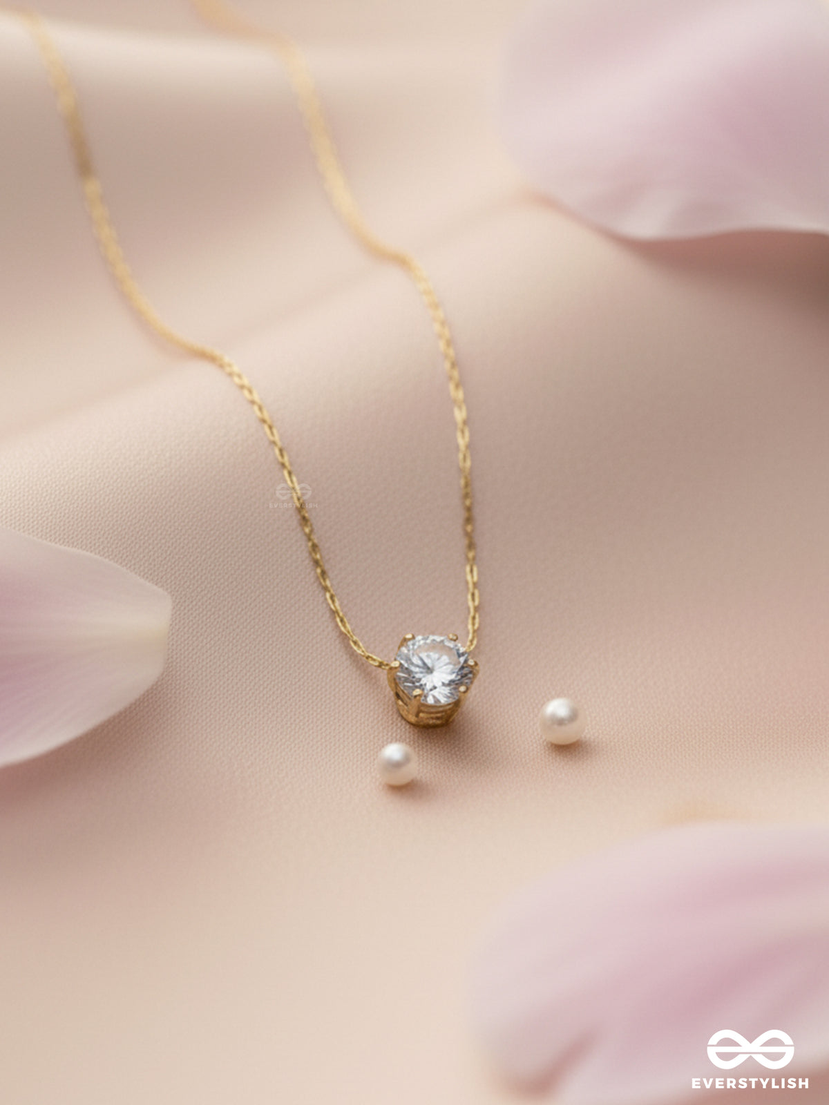 Aura Gleam - Timeless Dainty Stainless Steel White CZ Pendant