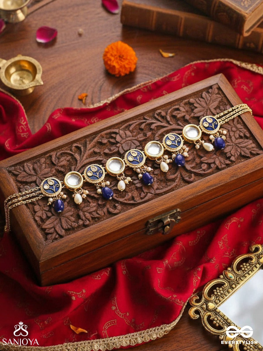 Shitala - Cool And Calm- Handmade Kundan Set With Necklace And Earrings
