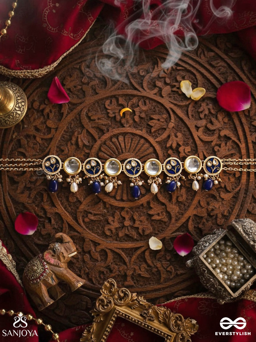 Shitala - Cool And Calm- Handmade Kundan Set With Necklace And Earrings
