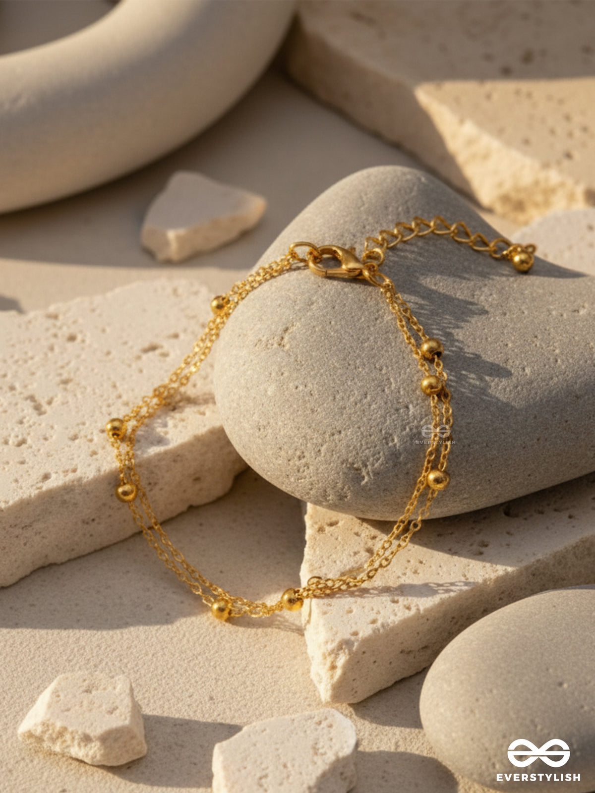 Golden Whispers- Minimalist Multi-Layer Gold Chain Bracelet