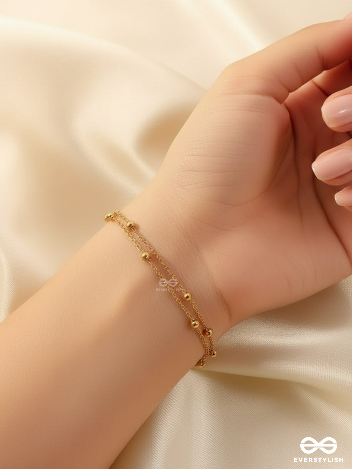 Golden Whispers- Minimalist Multi-Layer Gold Chain Bracelet