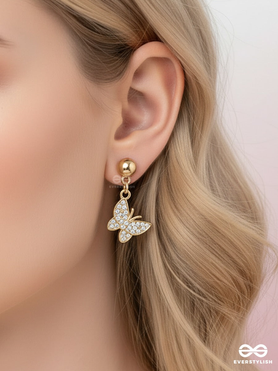 Glimmer Butterfly - Studded Butterfly Earrings
