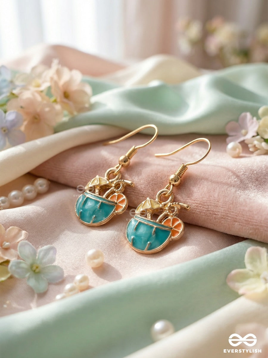 Vacay Vibes - Trendy Cocktail Enamelled Drop Earrings