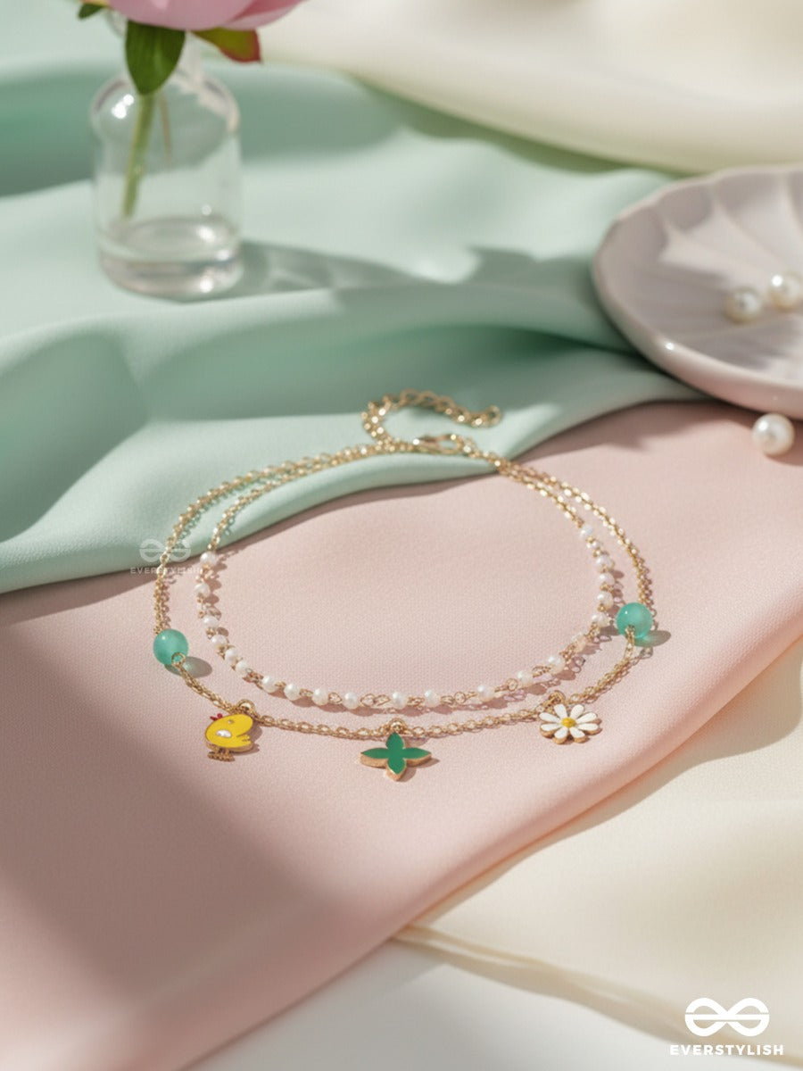 Sun & Bloom - Golden Necklace With Charms