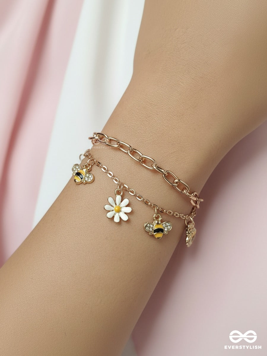 Honey Bloom - Golden Double Chain Bracelet