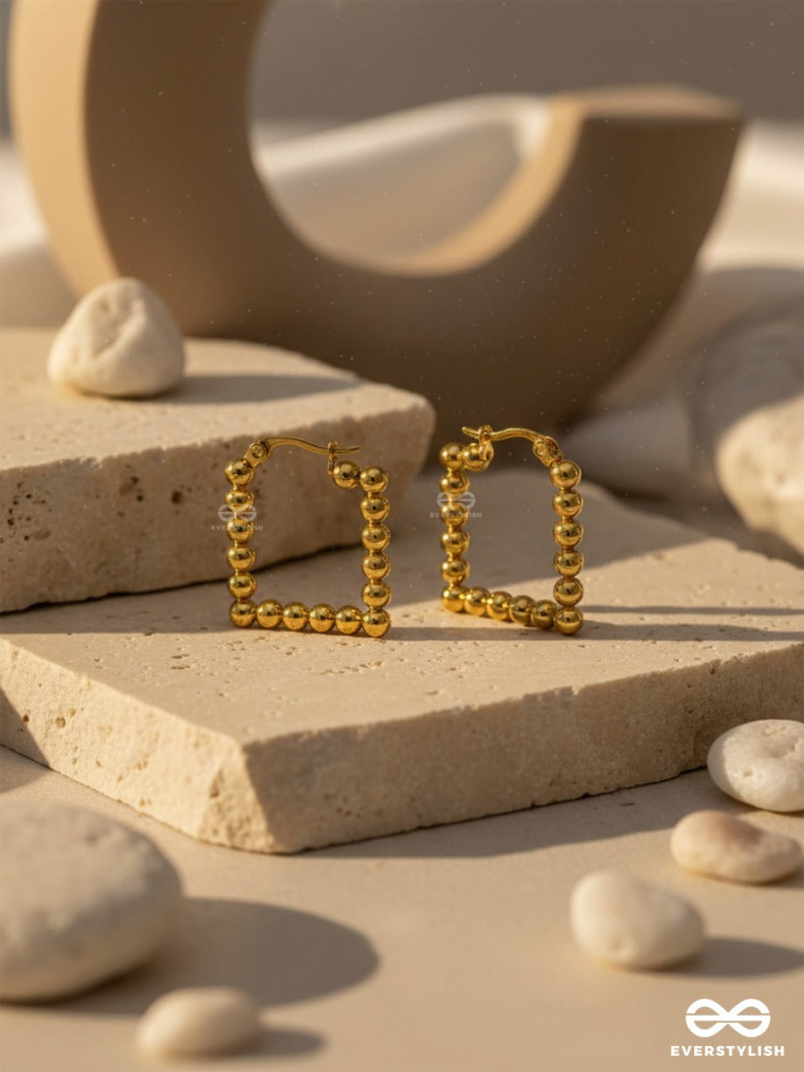 Aurelia Hoops - Minimal Yet Elegant Gold Geometric Stainless Steel Hoops