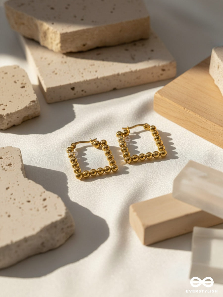 Aurelia Hoops - Minimal Yet Elegant Gold Geometric Stainless Steel Hoops