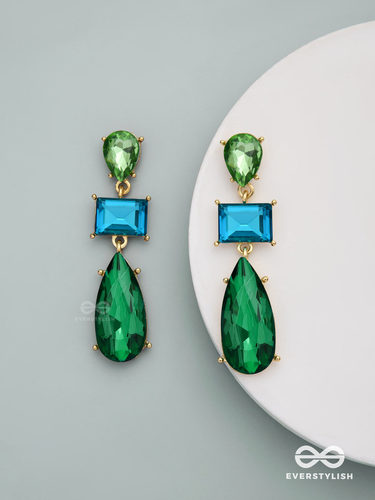 Ocean Mystique- Luxurious Teardrop Earrings
