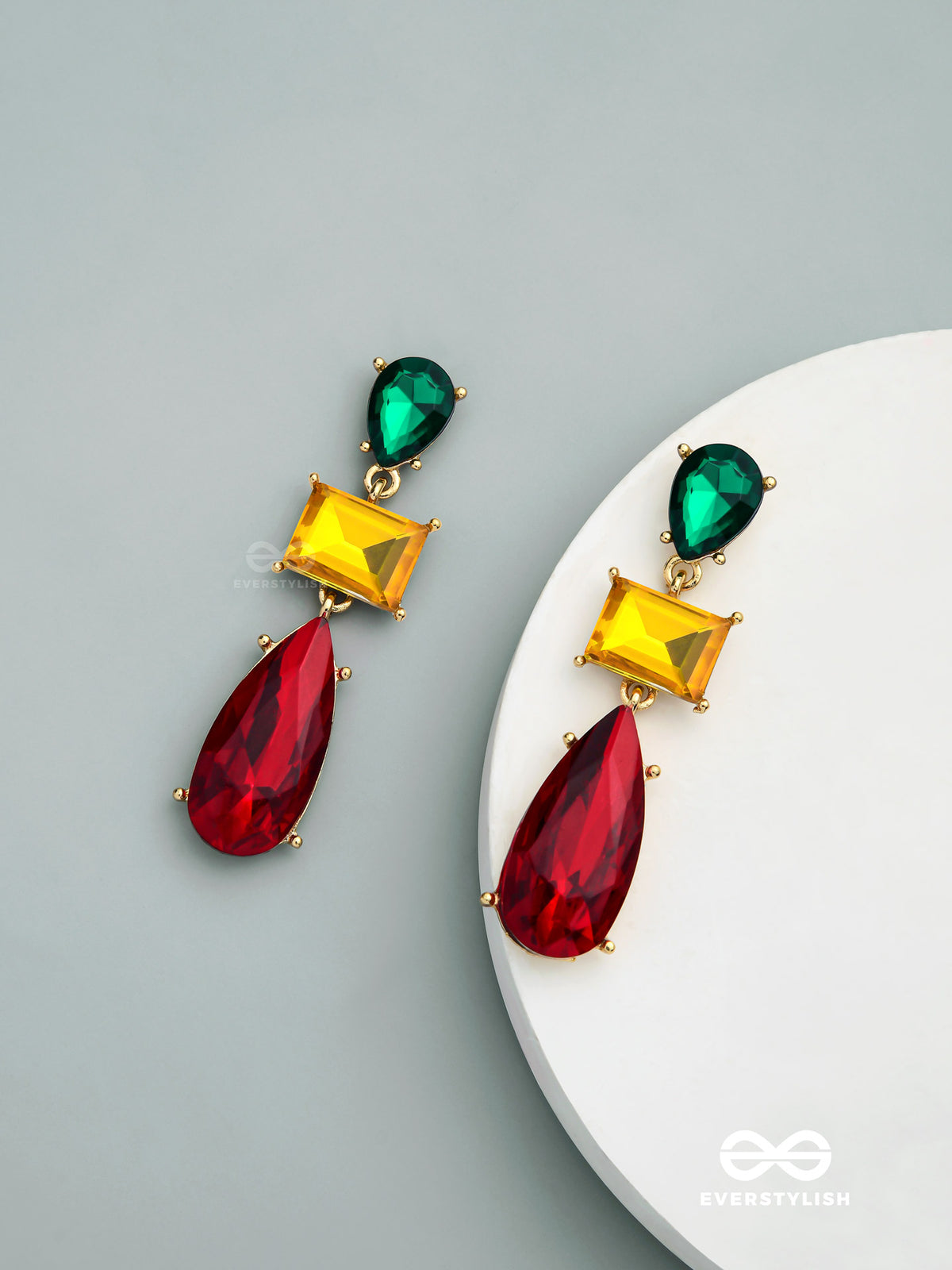 Ember Bloom- Dramatic Teardrop Earrings