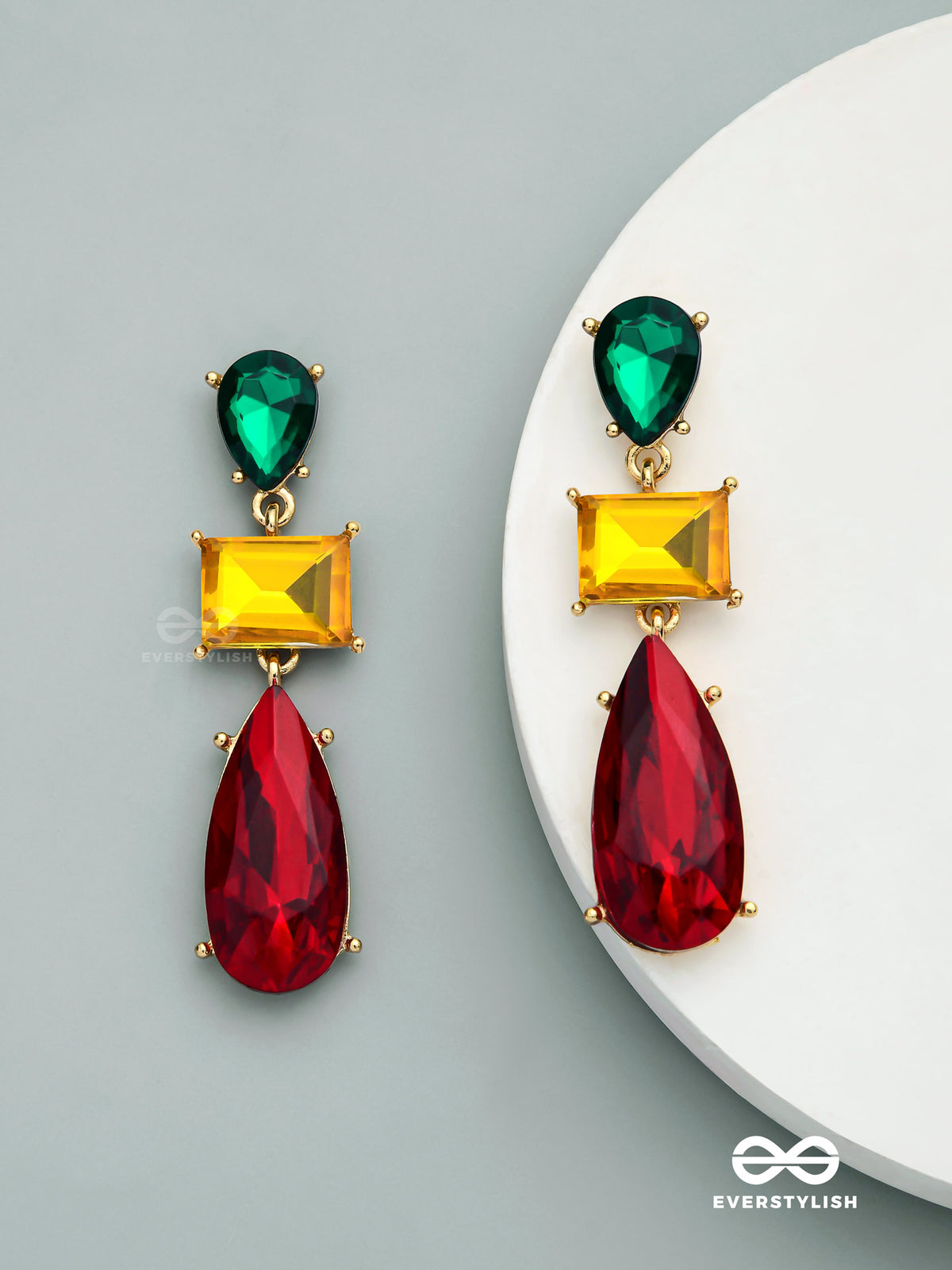 Ember Bloom- Dramatic Teardrop Earrings