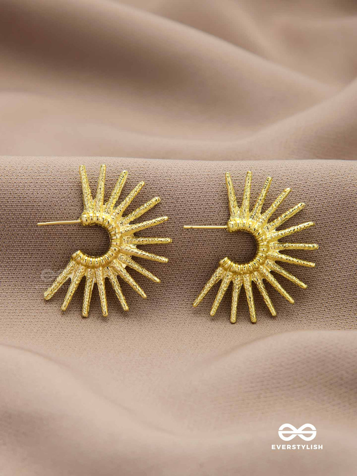 Sunlit Glory- Glistening Spiked Hoops