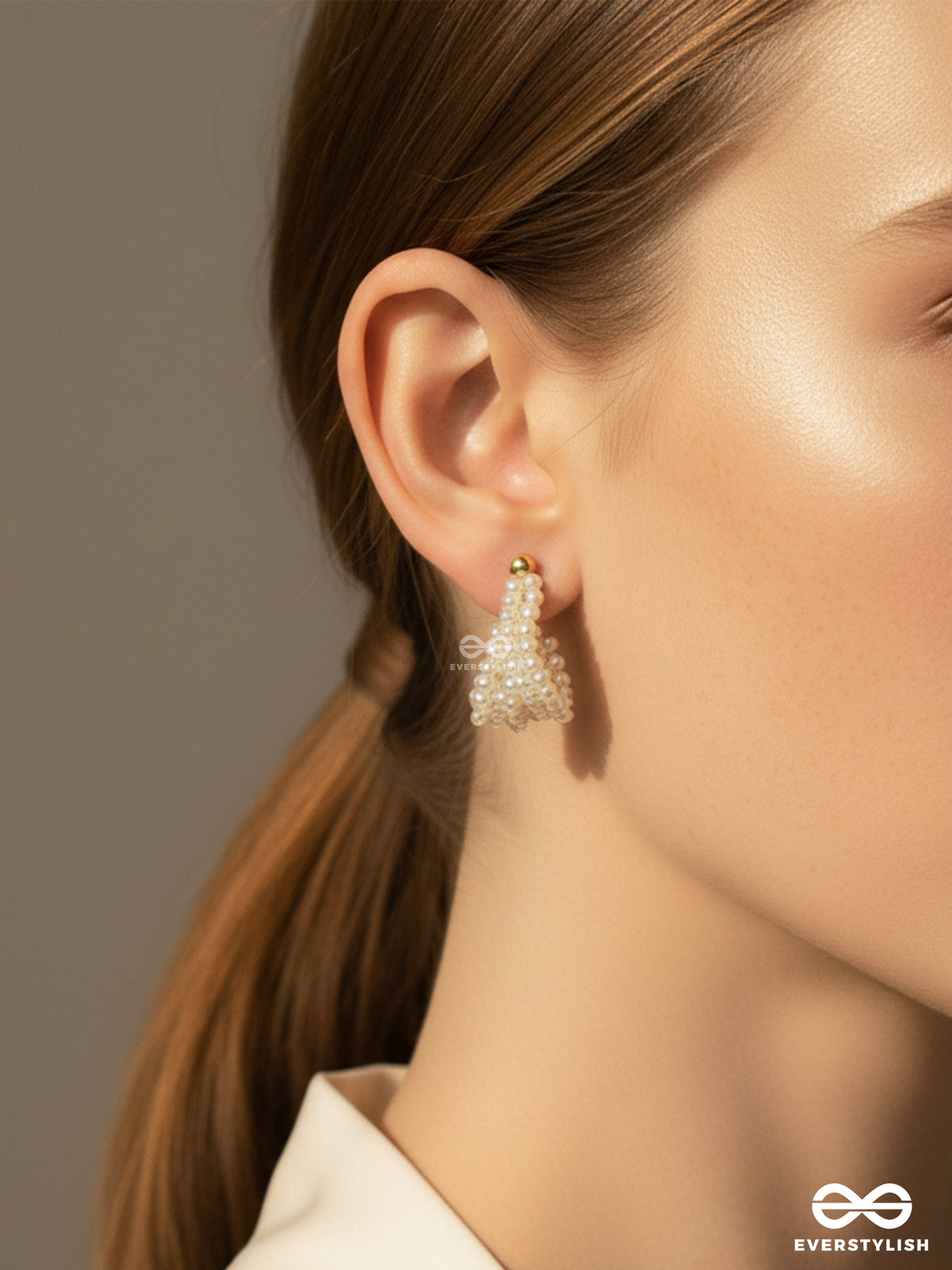 Graceful Glow- Luxurious Layered Pearl Hoops