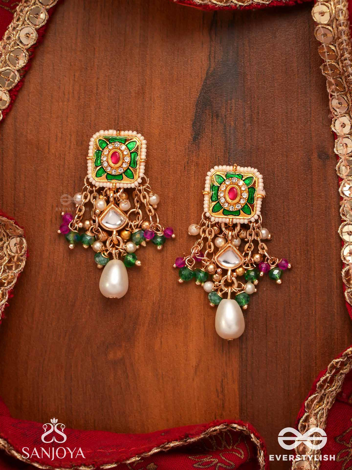 Raniraga - Queen's Melody- Exquisite Kundan Set With Neckpiece, Earrings And Maangtika