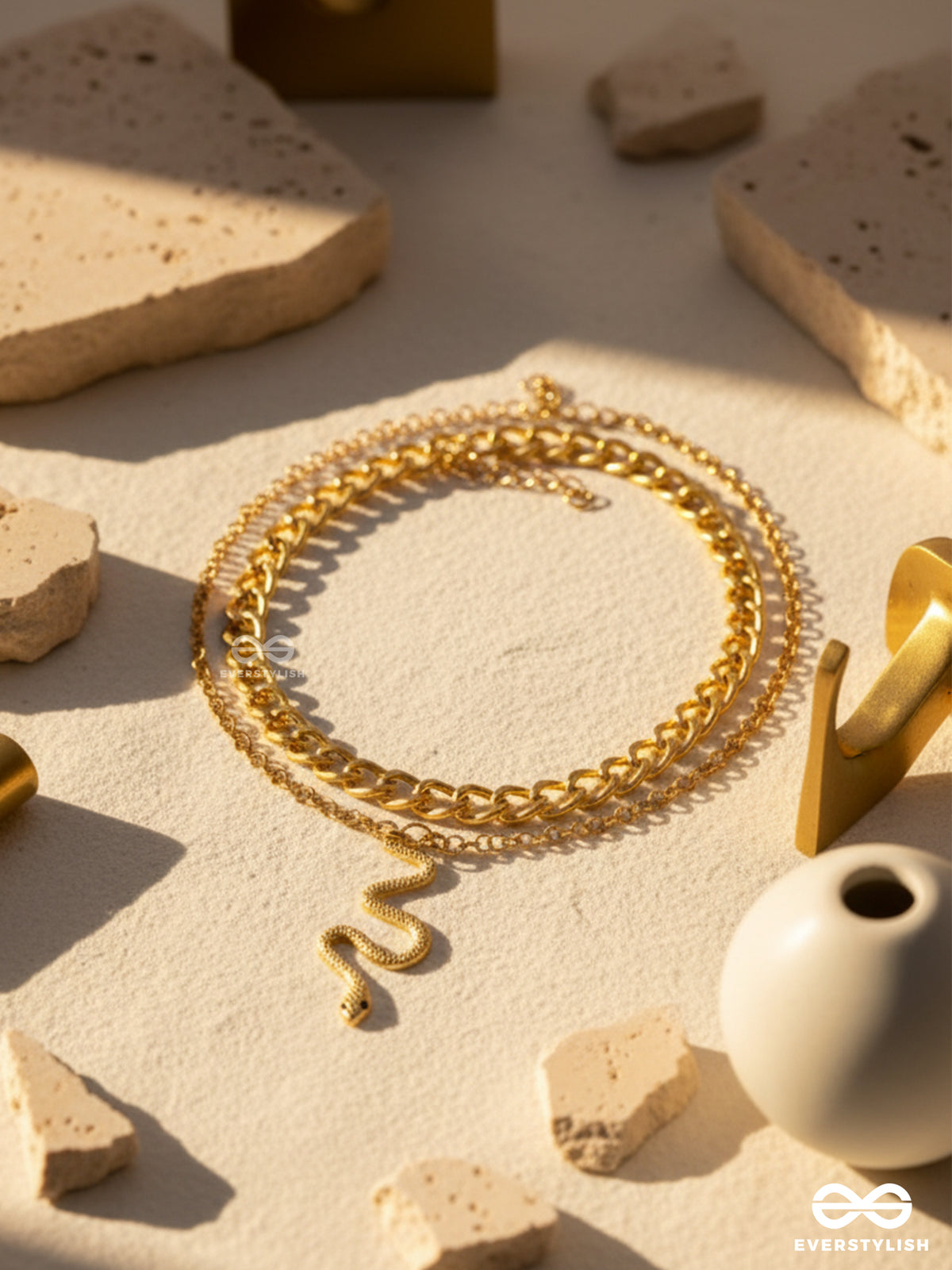 Power Stack- Luxe Gold Link Necklace