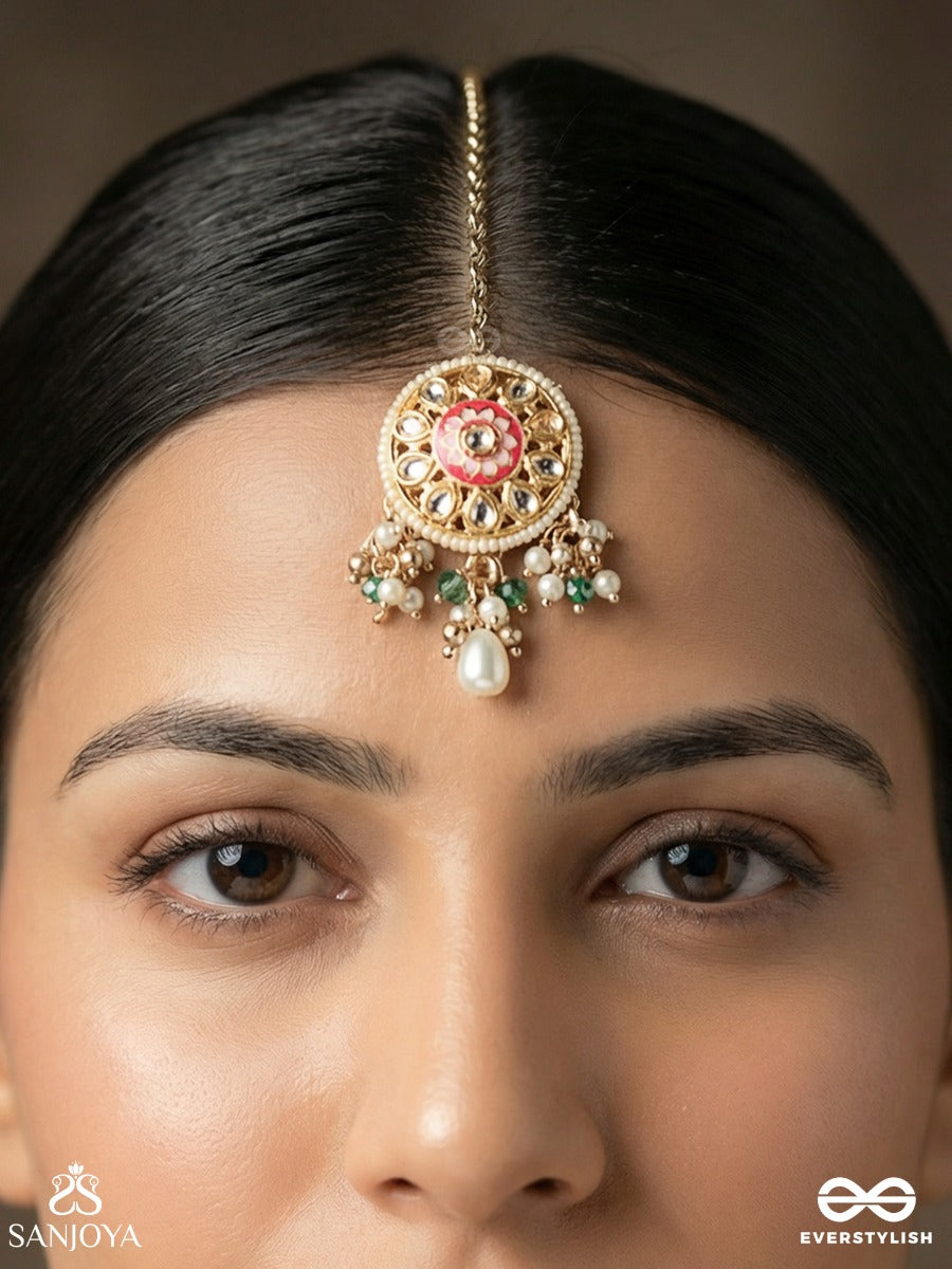 Varnamohini - Enchanting Colours - Ornate Maangtika With Detailed Pendant And Dangling Elements