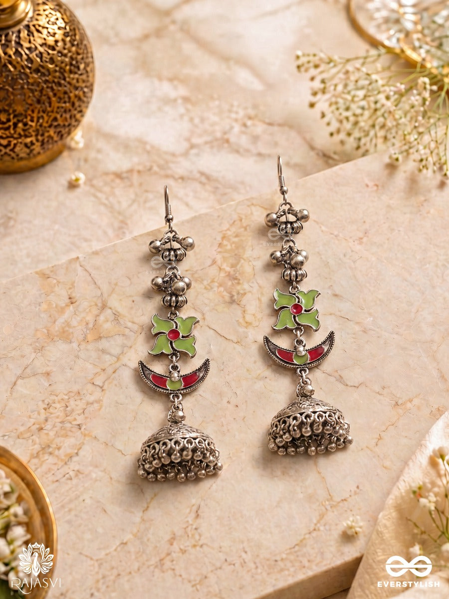 Folk Flare- Oxidised Statement Earring