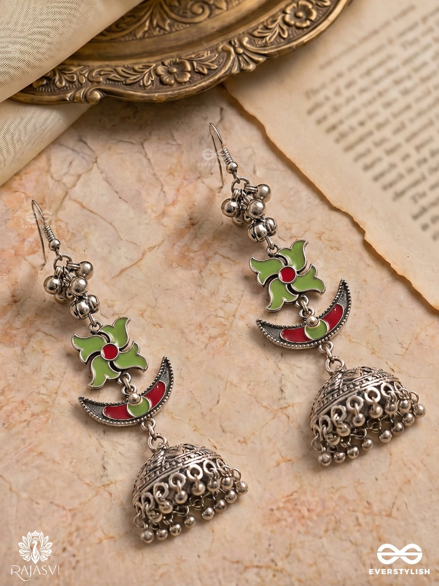Folk Flare- Oxidised Statement Earring
