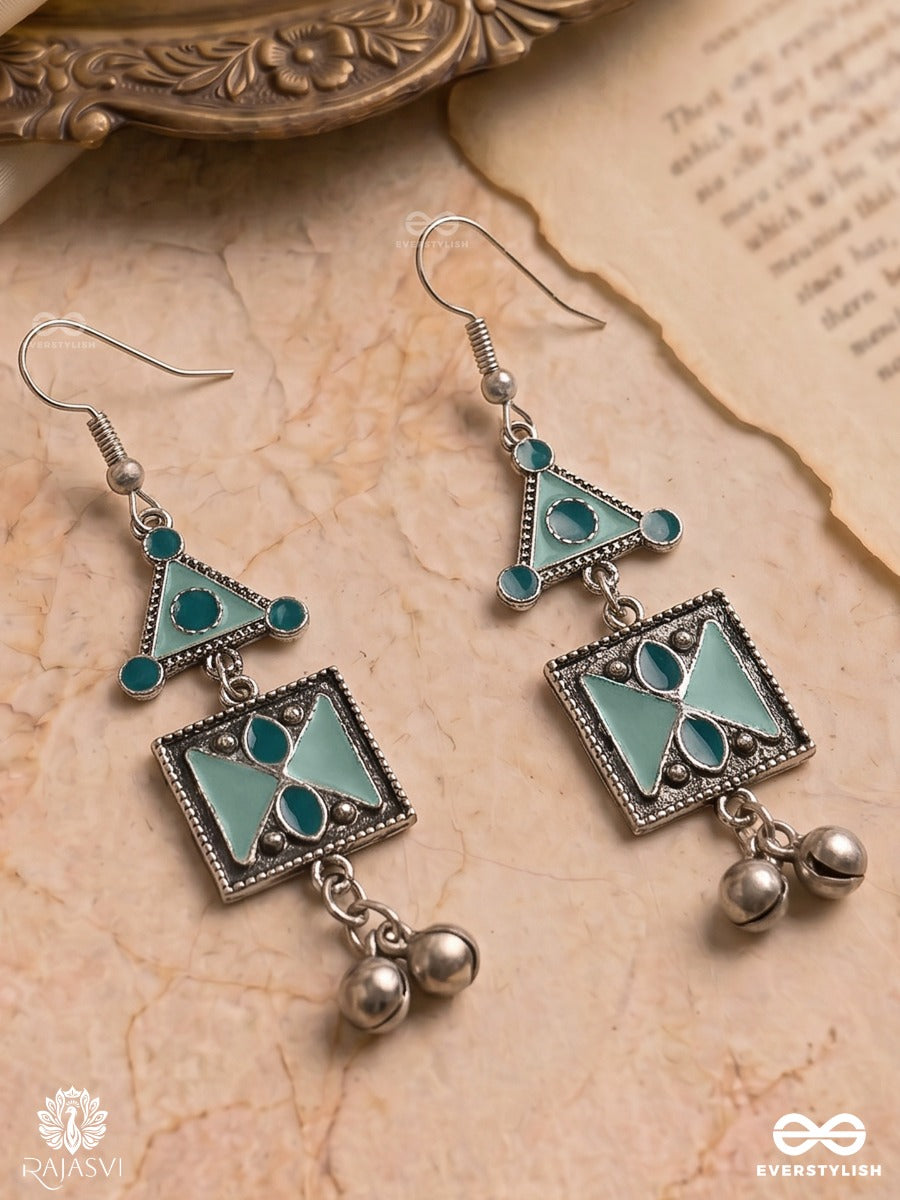 Gypsy Muse- Enamelled Oxidised Earrings