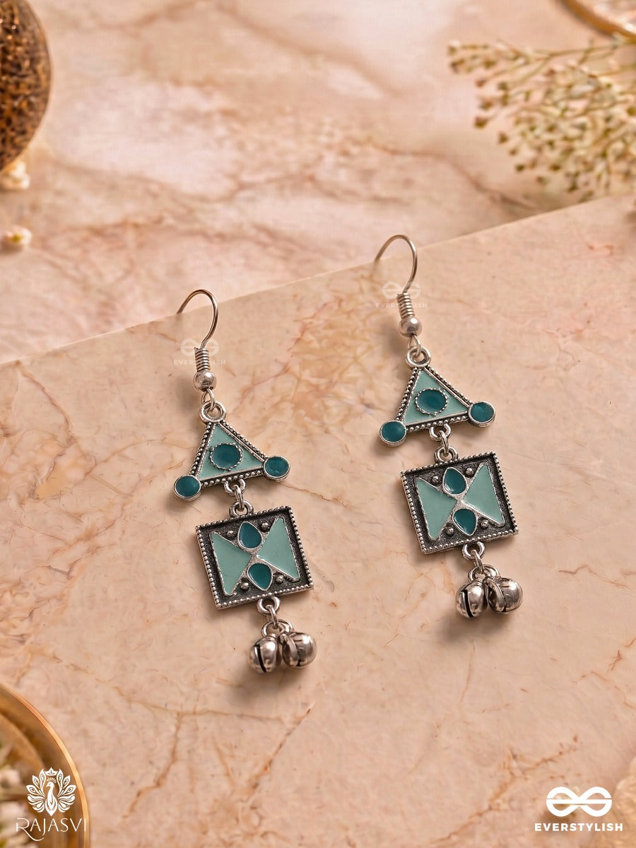 Gypsy Muse- Enamelled Oxidised Earrings