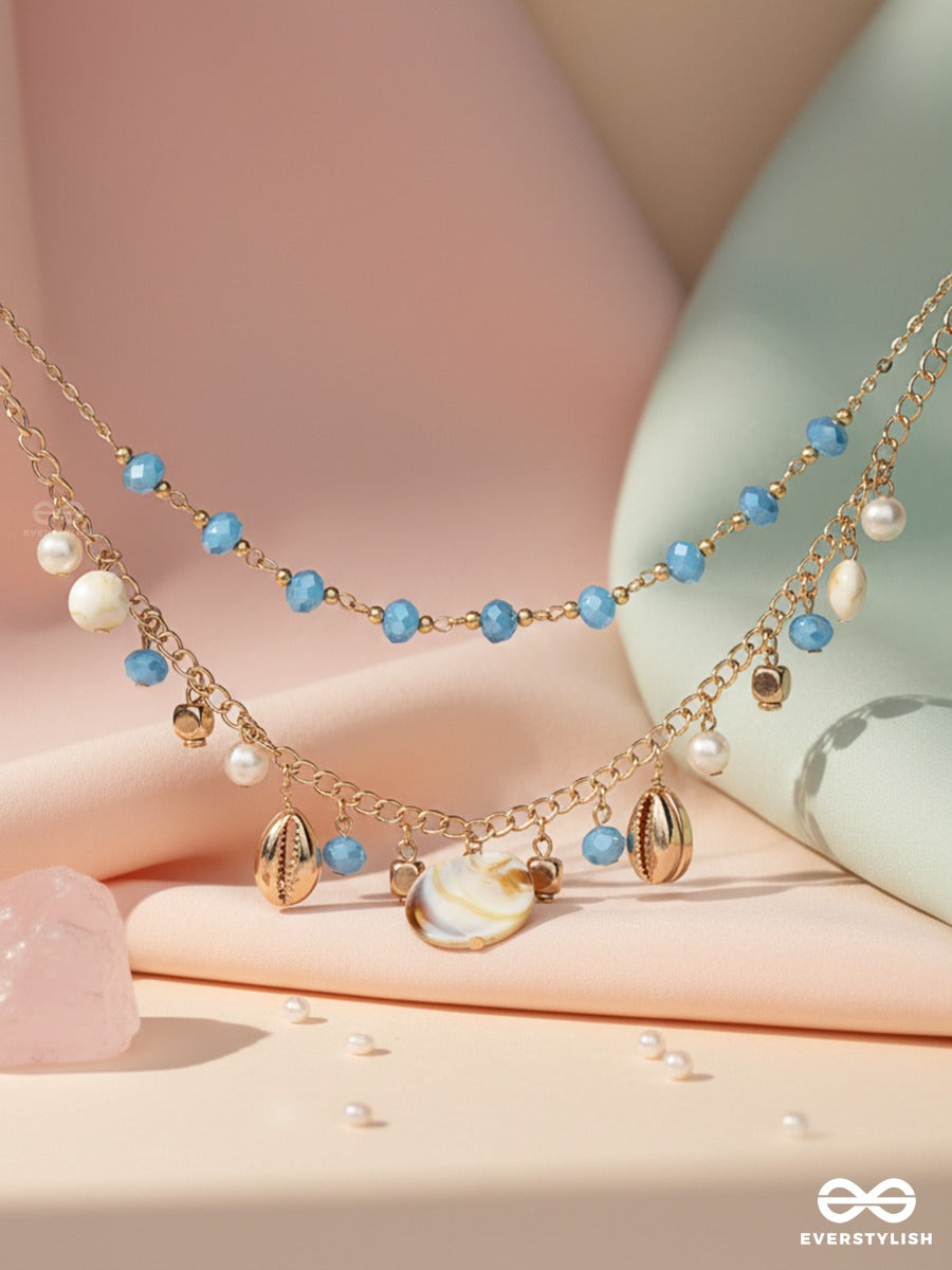 Beach Song - Golden Double Chain Sandstone Necklace