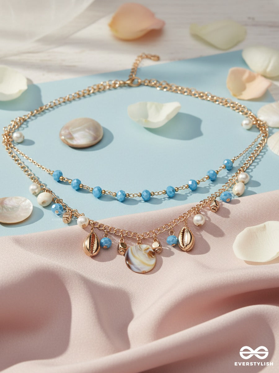 Beach Song - Golden Double Chain Sandstone Necklace
