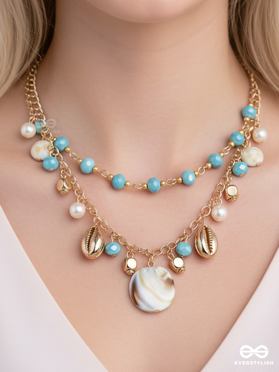 Beach Song - Golden Double Chain Sandstone Necklace