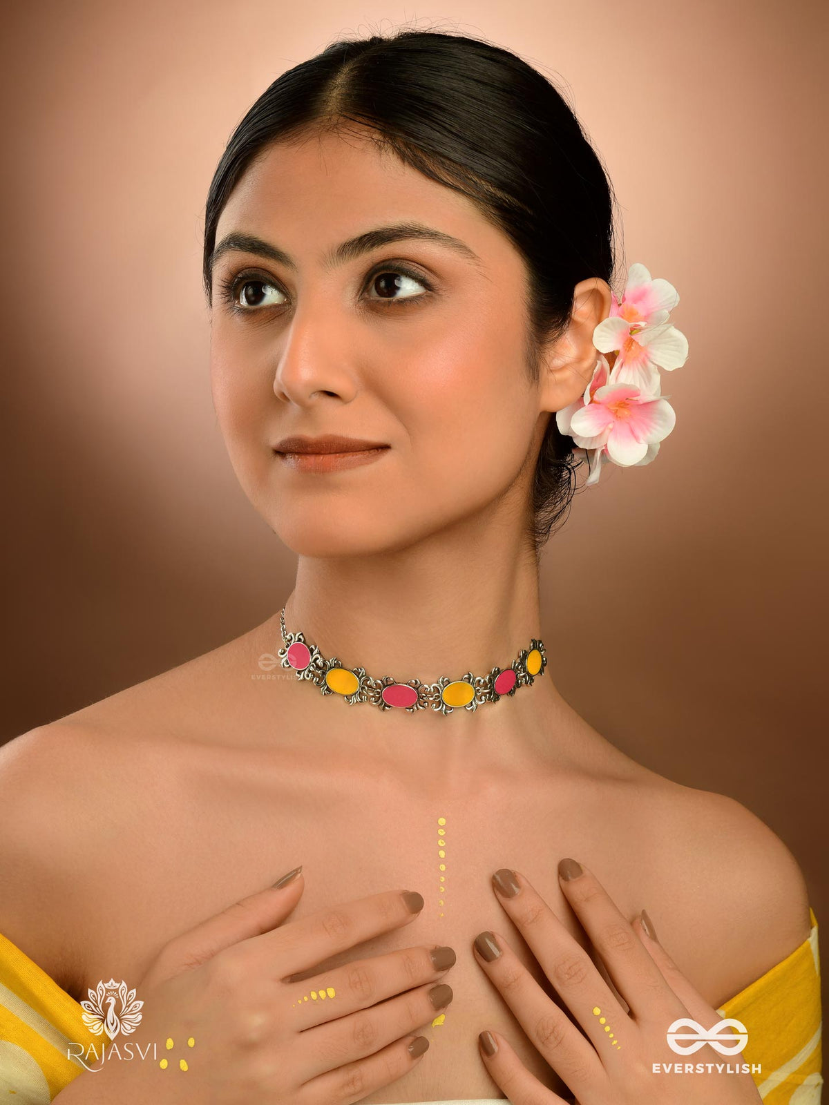 Pop Fusion - Bright Enamelled Oxidised Choker