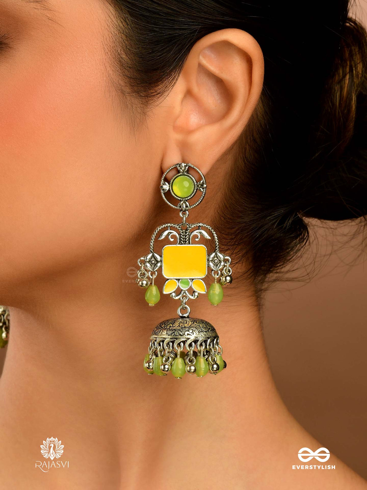 Harvest Glow - Ethnic Oxidised Jodhpuri Jhumkas