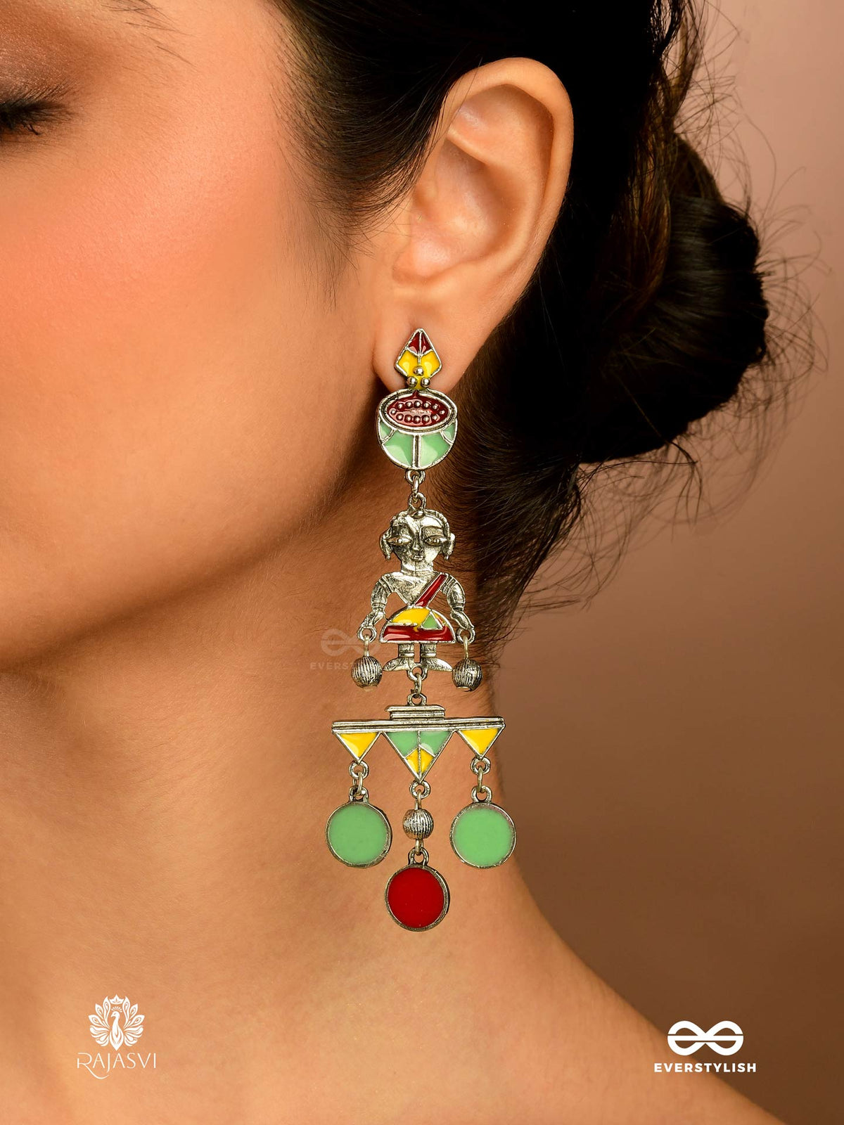 Carnival Chaos - Geometric Statement Earring