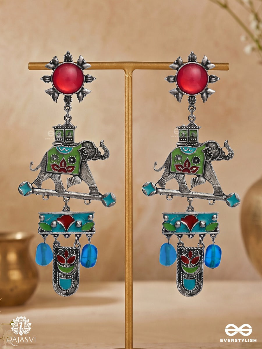 Carnival Ride - Funky Oxidised Jodhpuri Jhumkas