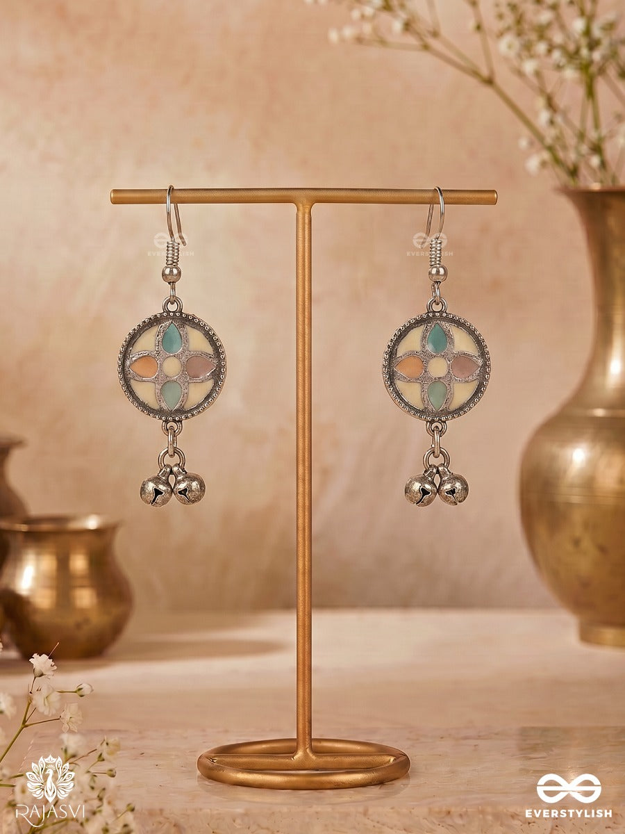 Blossom Whirl - Oxidised Floral Earring