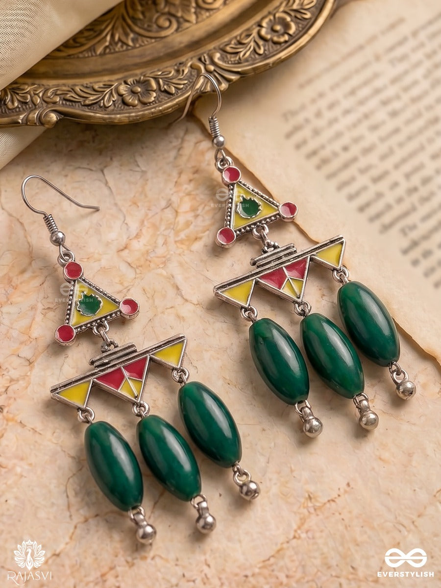 Half-Moon Oxidised Jodhpuri Jhumkas
