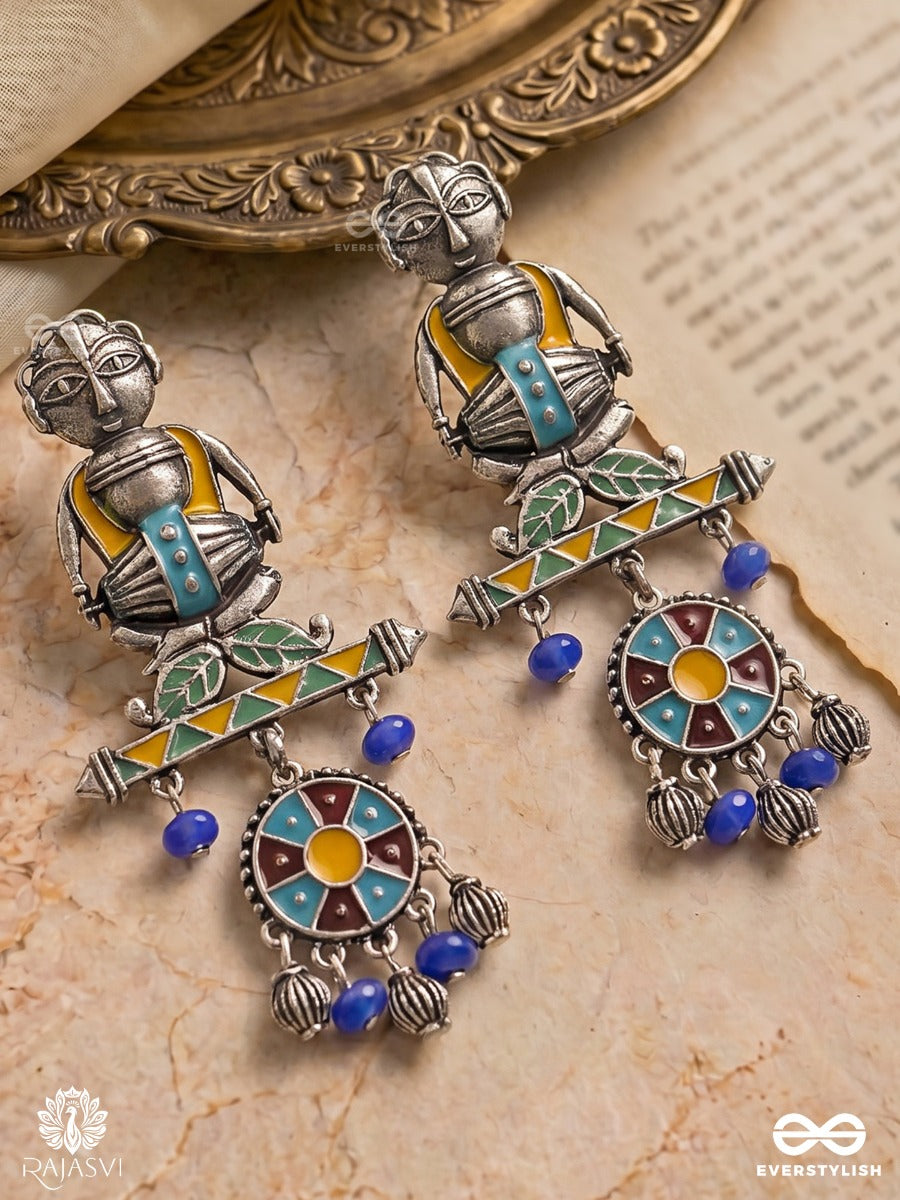 Village Whirl - Tribal Oxidised Jodhpuri Jhumkas