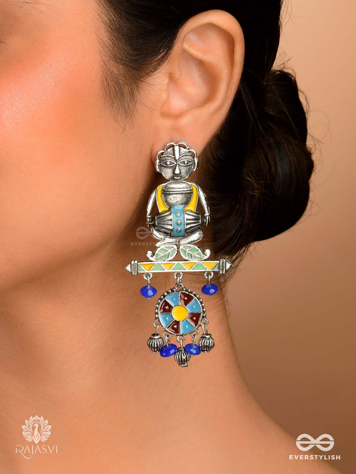 Village Whirl - Tribal Oxidised Jodhpuri Jhumkas