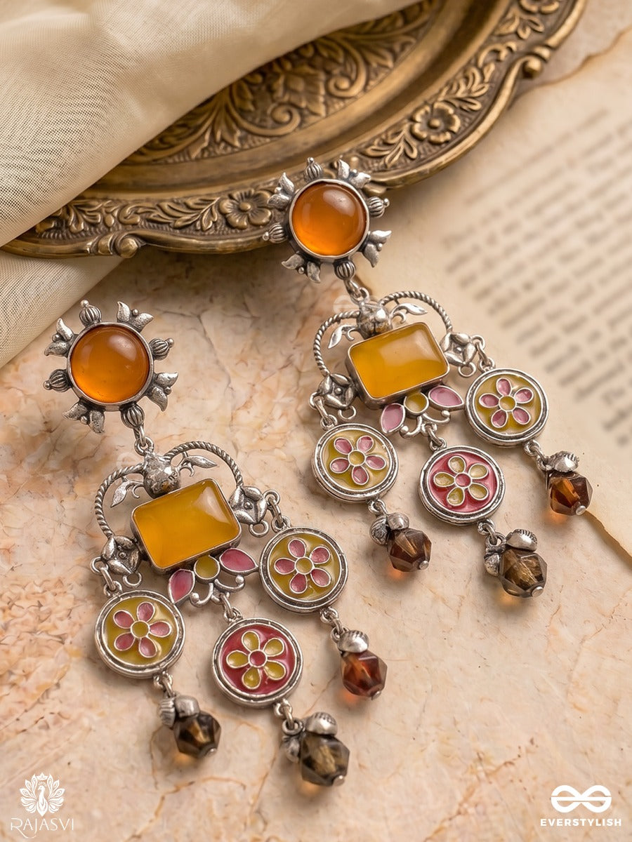 Marigold Beat - Boho Oxidised Jodhpuri Jhumkas