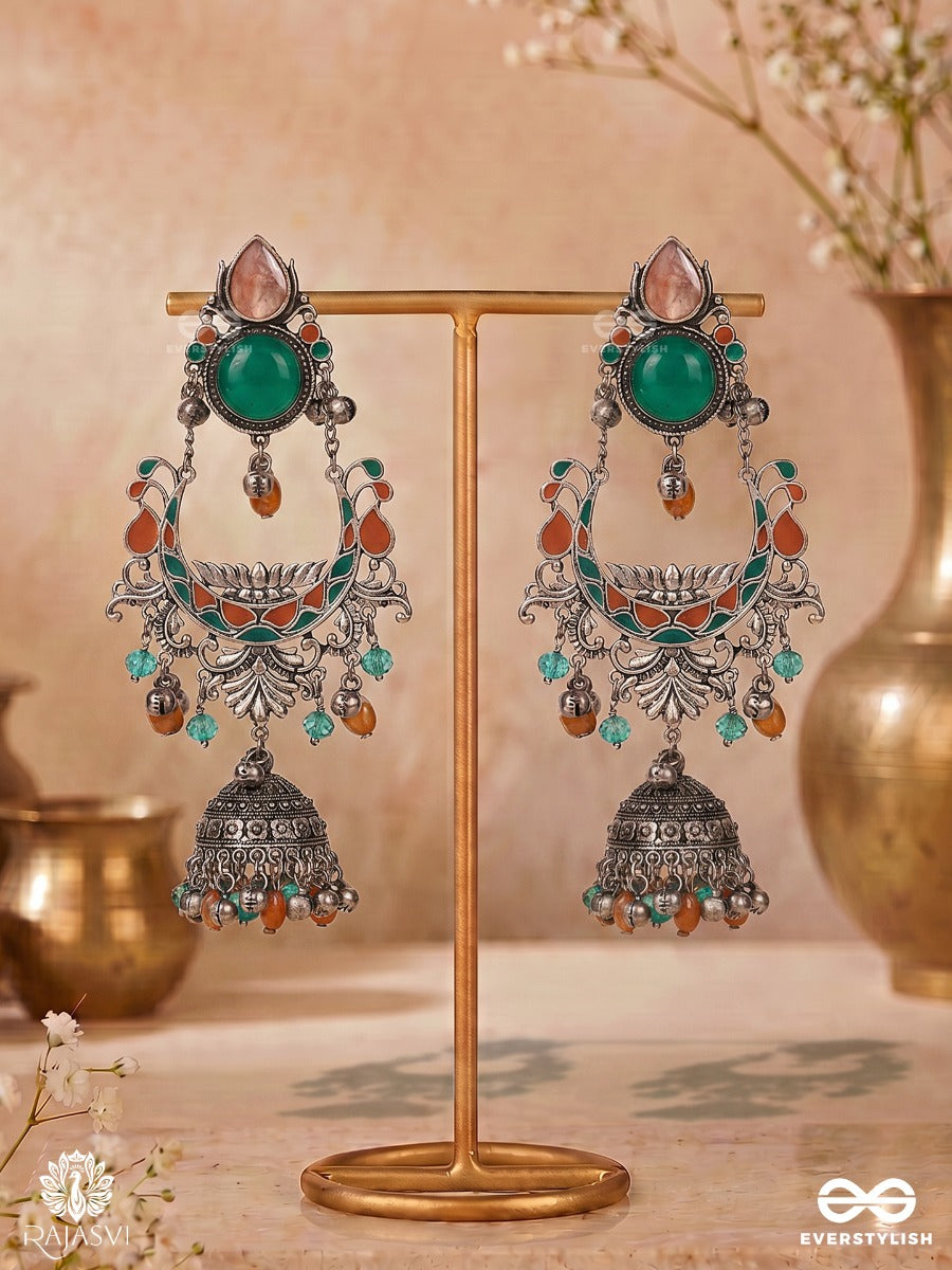 Jungle Mystic - Bohemian Drop Jodhpuri Jhumkas