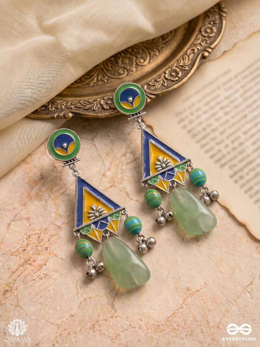 Zen Bloom - Enamelled Drop Earring