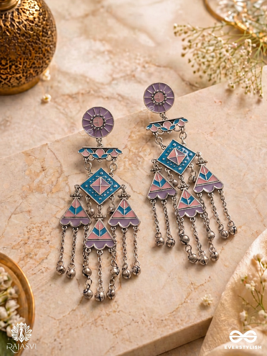 Pastel Parade - Geometric Enamelled Dangle Earring