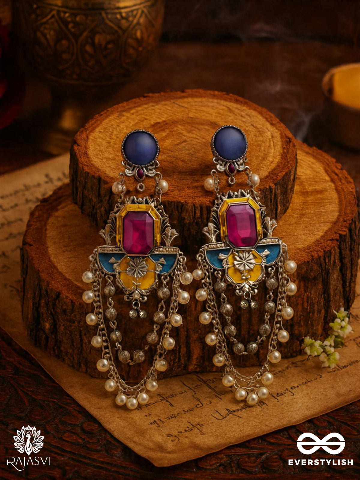 Navrang Loop - Statement Enamel Earring