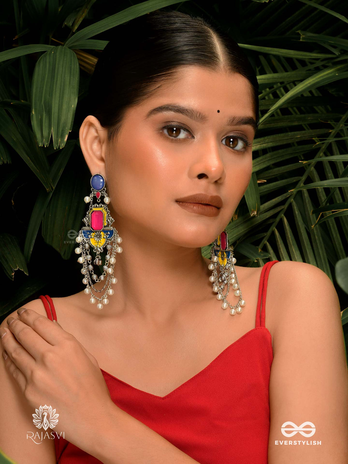 Navrang Loop - Statement Enamel Earring