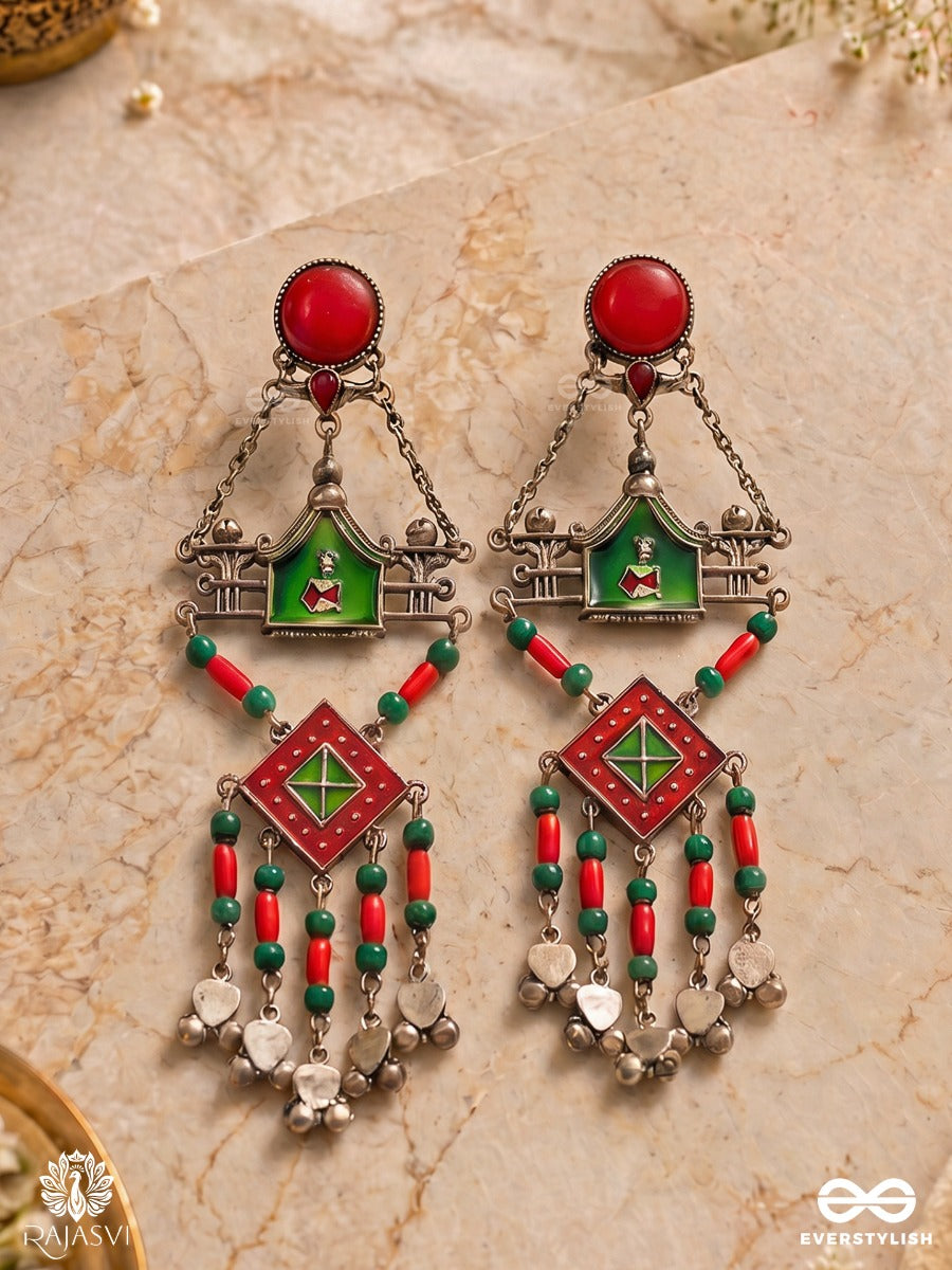 Gulbahar- Tribal - Inspired Oxidised Jodhpuri Jhumkas