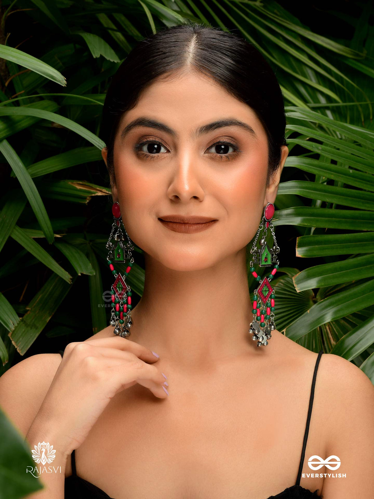 Gulbahar- Tribal - Inspired Oxidised Jodhpuri Jhumkas