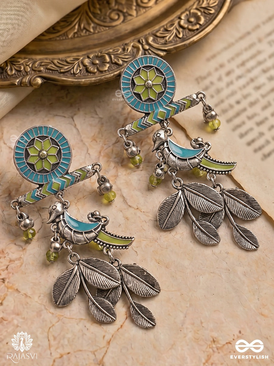 Breezy Chirp - Playful Pastel Oxidised Earring