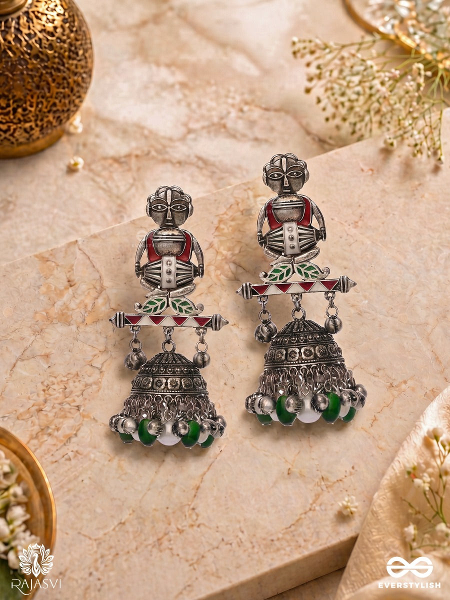 Folk Pride - Tribal Oxidised Earring