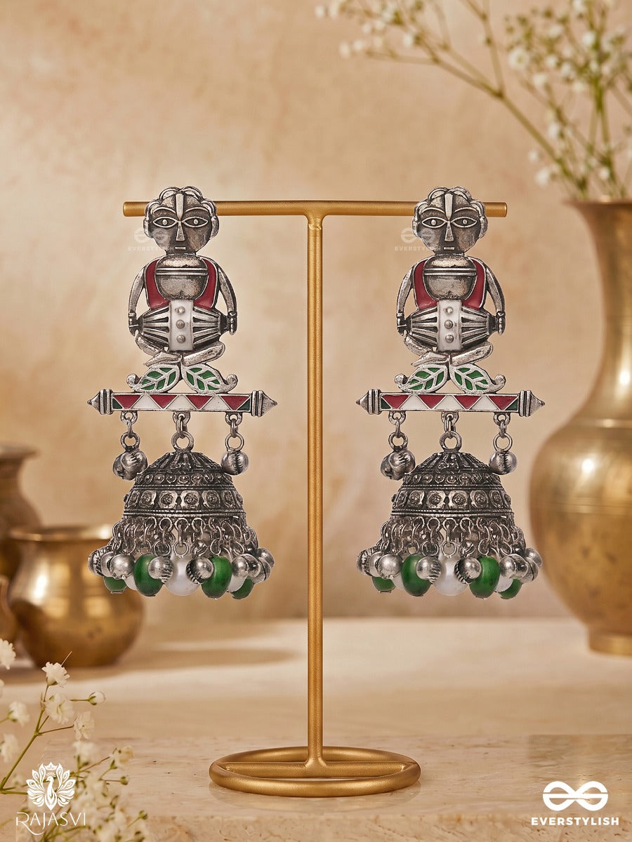 Folk Pride - Tribal Oxidised Earring